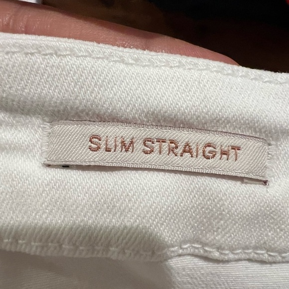 JEN7 by 7 for All Manking WHITE SLIM STRAIGHT JEANS size 10 preppy F - Picture 8 of 10